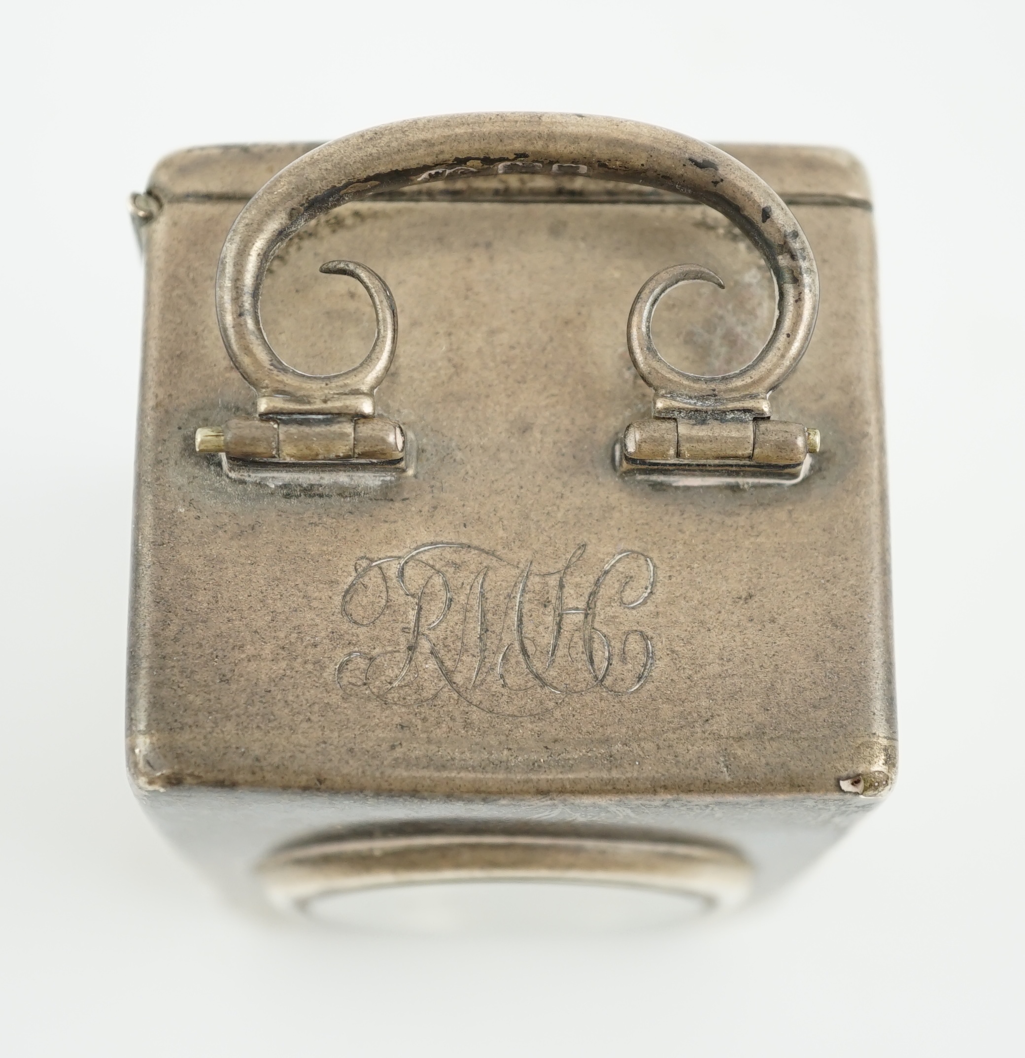 An Edwardian silver miniature carriage timepiece, by William Comyns